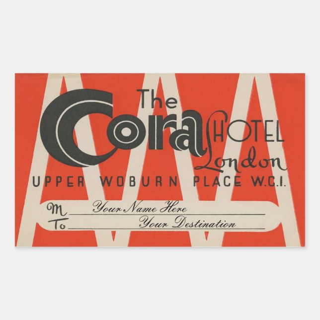 The Cora Hotel (London) Rectangular Sticker (Front)