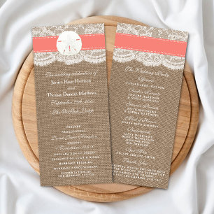 The Coral Sand Dollar Wedding Collection Programs
