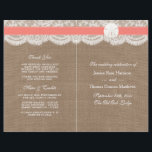 The Coral Sand Dollar Wedding Collection Programs<br><div class="desc">The coral sand dollar beach wedding collection is a stunning design featuring a lovely rustic burlap effect background with a romantic vintage white lace effect trim finished with a stunning sand dollar and coral ribbon. These programs can be personalised for your special occasion and would make the perfect template for...</div>