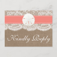 The Coral Sand Dollar Wedding Collection RSVP