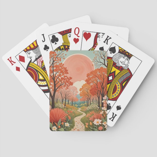  The Coral Sun Path Playing Cards (Back)