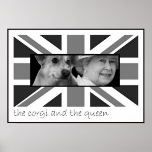 The corgi and the queen poster
