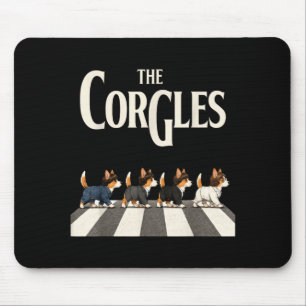 The Corgles Funny Cute Corgi Dog Lovers Birthday Mouse Pad