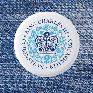 The Coronation Emblem of King Charles 2023 3 Cm Round Badge