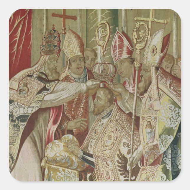 The Coronation of Charles V Square Sticker (Front)