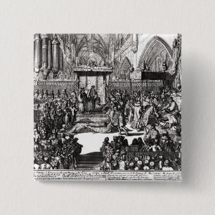 The Coronation of King George I 15 Cm Square Badge