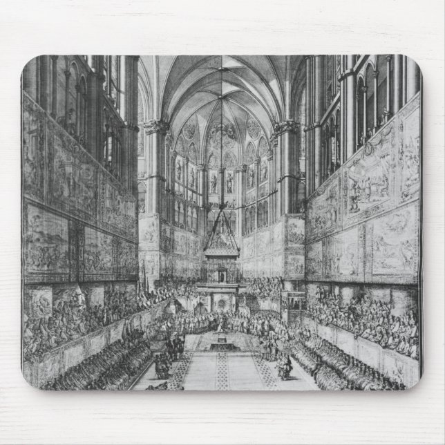 The Coronation of Louis XIV in Reims cathedral Mouse Pad (Front)