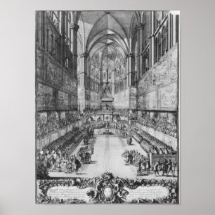 The Coronation of Louis XIV in Reims cathedral Poster