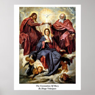 The Coronation Of Mary By Diego Velazquez Poster