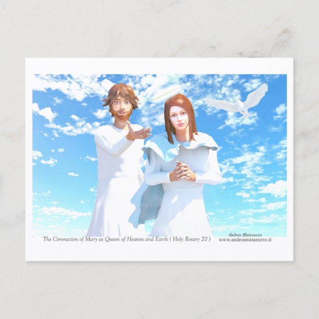 The Coronation of Mary - Queen of Heaven and Earth Postcard (Front)