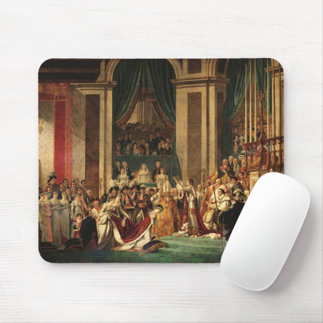 The Coronation of Napoleon by Jacques-Louis David Mouse Pad (With Mouse)