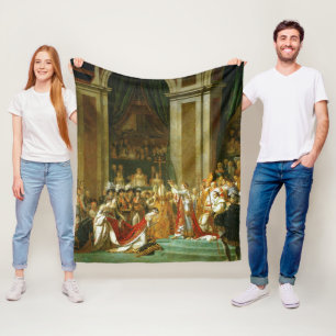 The Coronation of Napoleon, Jacques-Louis David Fleece Blanket