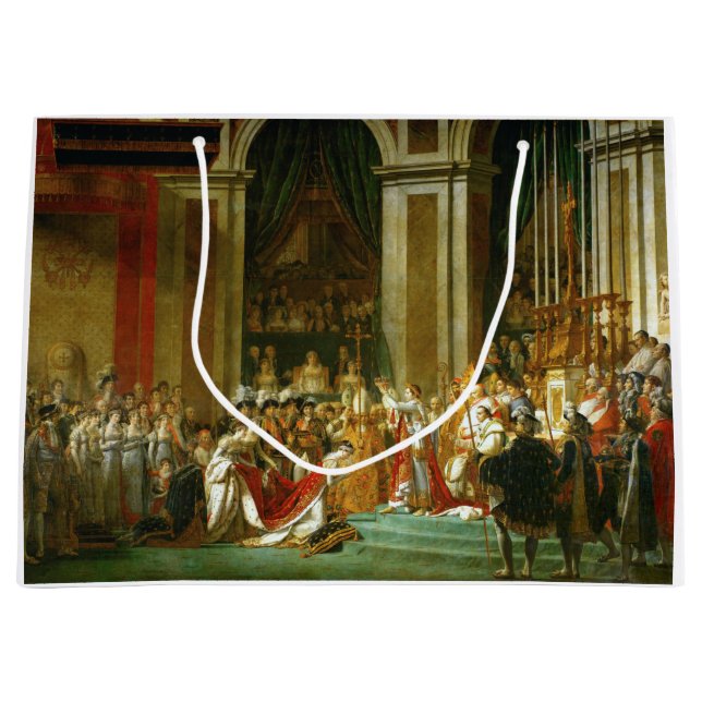 The Coronation of Napoleon, Jacques-Louis David Large Gift Bag (Front)
