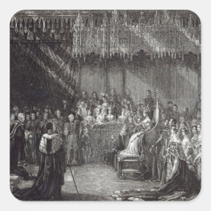 The Coronation of the Queen Square Sticker