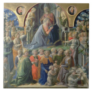 The Coronation of the Virgin, 1441-7 (tempera on p Tile