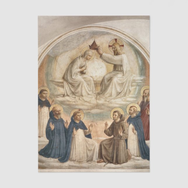 The Coronation of the Virgin by Fra Angelico Tissue Paper (Front)