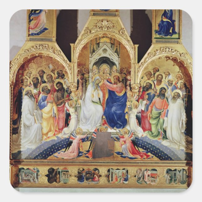 The Coronation of the Virgin Square Sticker (Front)