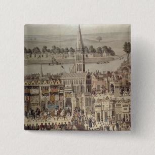 The Coronation Procession of King Edward VI 15 Cm Square Badge