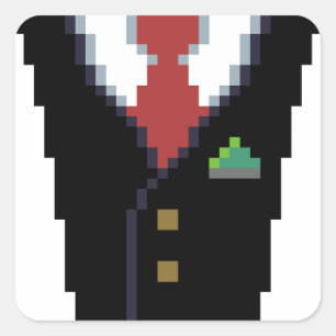 The Corporate Donor   Pixel Art Suit Sticker