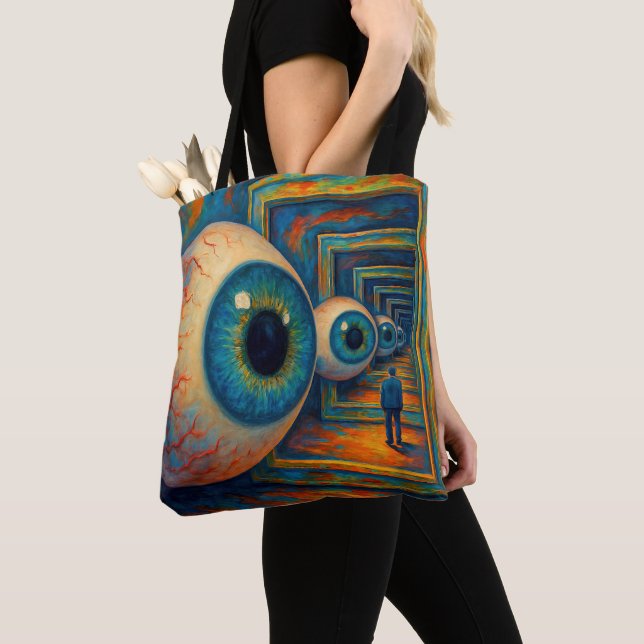 “The Corridor of Seeing” - A Surreal Portrait Tote Bag (Close Up)