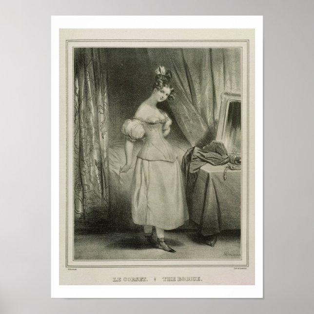 The Corset, engraved by Alfred Leon Lemercier (fl. Poster (Front)
