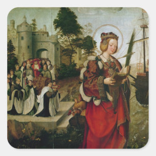 The Cortege of the Relics of St. Auta Square Sticker