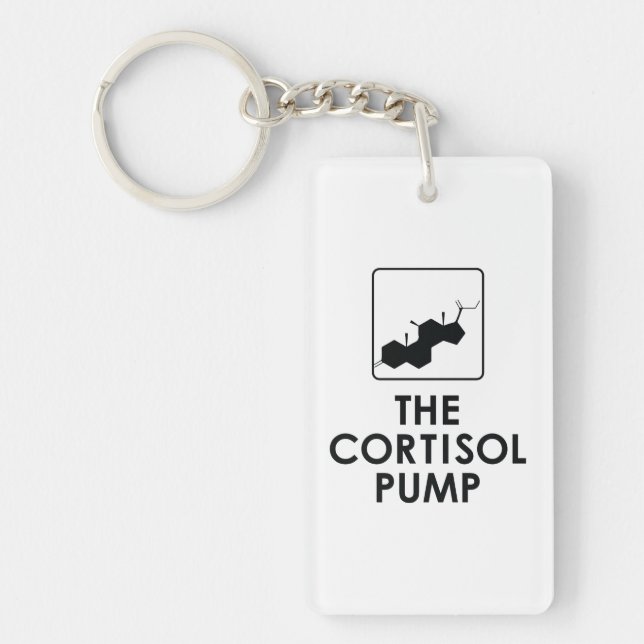 The Cortisol Pump Acrylic Keychain (Front)