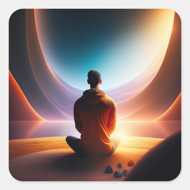 The Cosmic Buddha |   Square Sticker (Front)