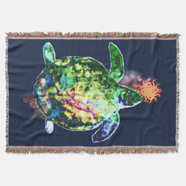 The Cosmic Colour Bringer Throw Blanket (Front)
