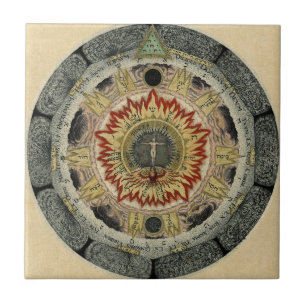 The Cosmic Rose Ceramic Tile