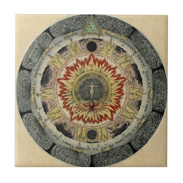 The Cosmic Rose Ceramic Tile (Front)