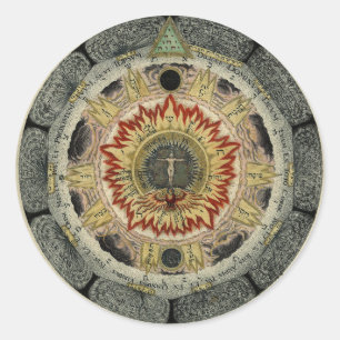 The Cosmic Rose Classic Round Sticker