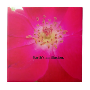 The Cosmic Rose: Nature's Deception Design Ceramic Tile