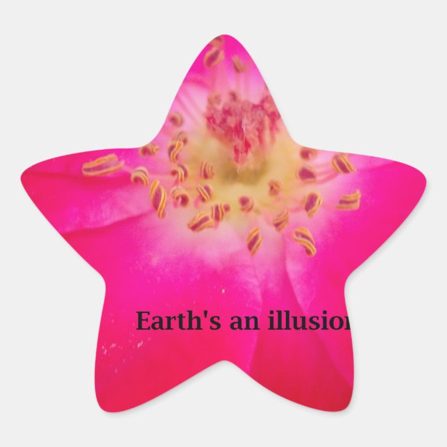 The Cosmic Rose: Nature's Deception Design Star Sticker (Front)