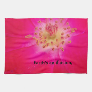 The Cosmic Rose: Nature's Deception Tea Towel