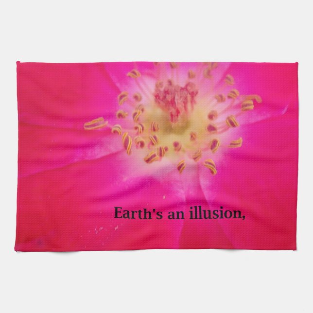 The Cosmic Rose: Nature's Deception Tea Towel (Horizontal)