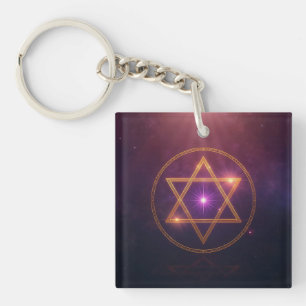 The Cosmic Star of Enlightened Balance Key Ring