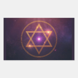The Cosmic Star of Enlightened Balance Rectangular Sticker
