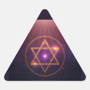 The Cosmic Star of Enlightened Balance Triangle Sticker