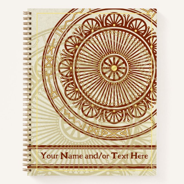 The Cosmogonic Ledger: Custom Slavic Solar Wheel Notebook (Front)