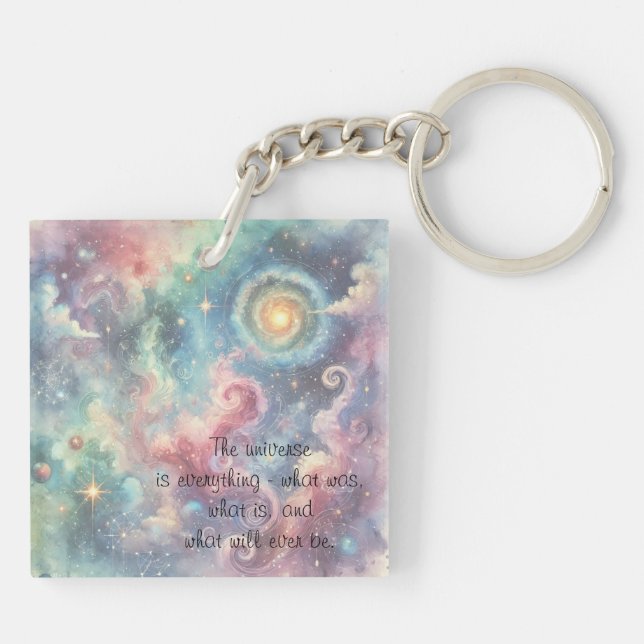 The Cosmos & Quote	 Key Ring (Back)