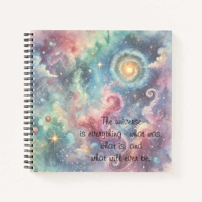 The Cosmos & Quote	 Notebook (Front)