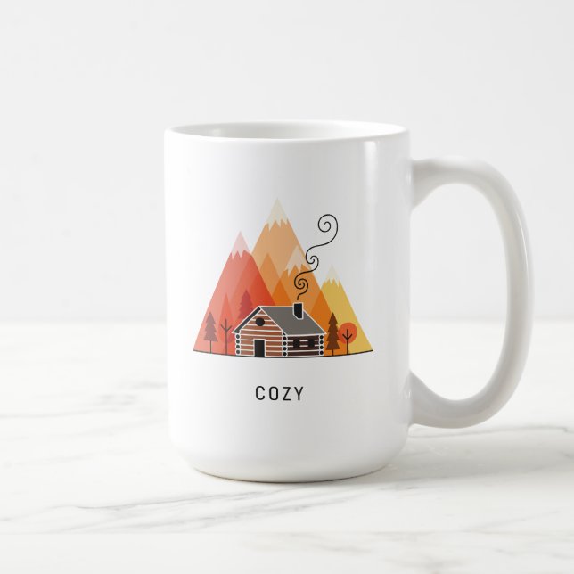 The Cosy Cabin in the Mountains Coffee Mug (Right)