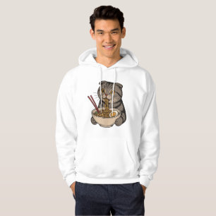  The Cosy Cat Slurping Noodles Hoodie