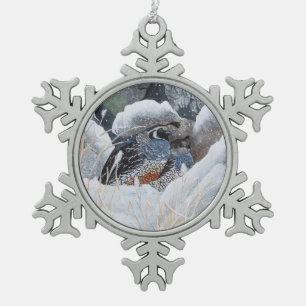 The Cosy Couple Snowflake Pewter Christmas Ornament