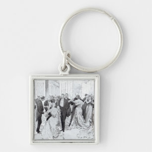 The Cotillon, from 'Daily Life Upstairs', 1902 Key Ring
