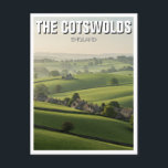 The Cotswolds England Travel Postcard<br><div class="desc">The Cotswolds, located in south-central England, is a picturesque region known for its rolling hills, charming villages, and honey-coloured limestone cottages. Designated as an Area of Outstanding Natural Beauty (AONB), the Cotswolds is home to some of England’s most scenic countryside, dotted with historic market towns such as Burford, Stow-on-the-Wold, and...</div>