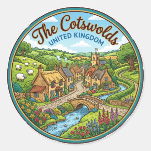 The Cotswolds United Kingdom Classic Round Sticker