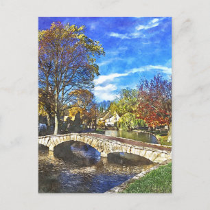 The Cotswolds Watercolour-Style Postcard