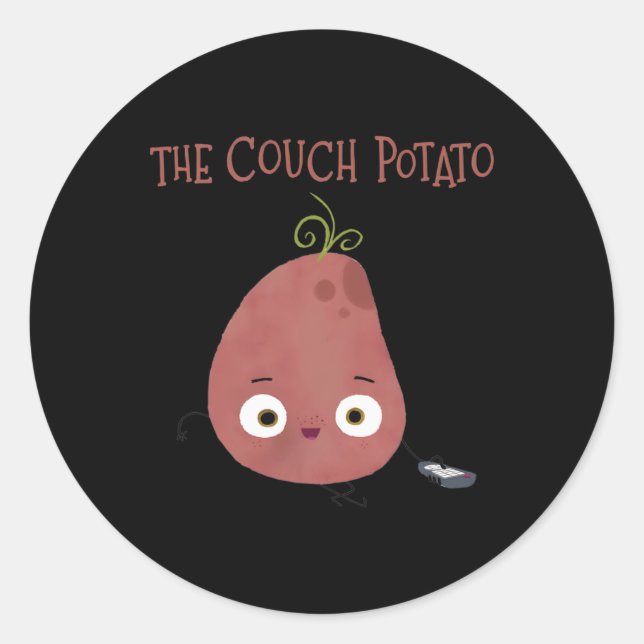 The Couch Potato Costume Tees  Classic Round Sticker (Front)